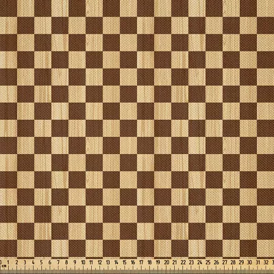 Checkered Fabric By Yard Satin Checkerboard Wooden • £128.99