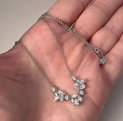 $15 • Buy NADRI Sparkling CZ Crystal Silver Tone Bridal Necklace~16-18  Adjustable Chain