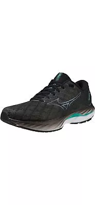 Mizuno Womens Wave Inspire 19 Running Shoes Sz 8 EU 38.5 Black Green Trim • $75.99