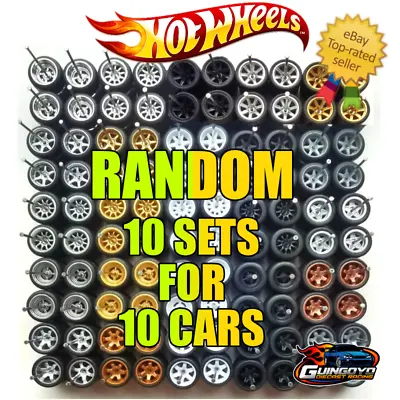 10x 1/64 Alloy Car Wheels With Rubber Tires For 1:64 Matchbox / Hot Wheels • $17.99