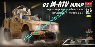 TRUMPETER 00814 1/16 US M-ATV MRAP Digital Proportional Radio Control  Bulit • $159.99