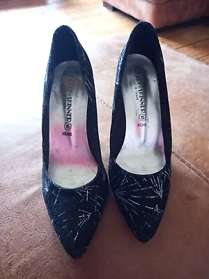 Lilley & Skinner  Black Sparkly Court Shoes Size 5 • £4.99