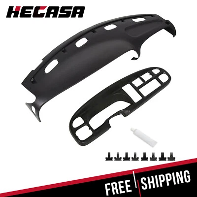 $106 • Buy Black Dashboard Cover Pad Overlay Cap W/ Dash Bezel For 98-02 Ram 1500 2500 3500
