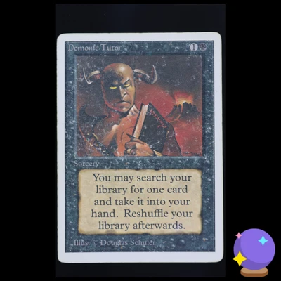 $59.99 • Buy Demonic Tutor HP Unlimited Edition Purplemana MTG Magic The Gathering