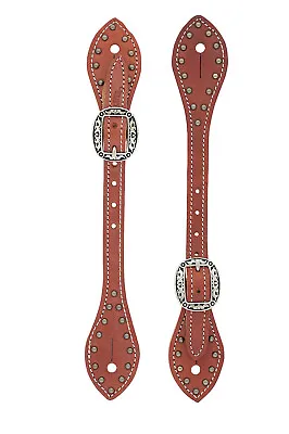 Weaver Leather Men's Canyon Rose Collection Spur Straps Jeremiah Watts 30-0301 • $39.95