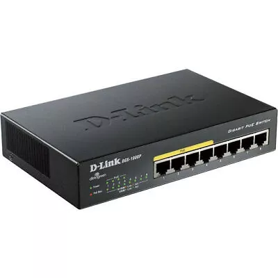 D-Link DGS-1008P 8-Port Gigabit Metal Desktop Switch With 4 PoE Ports • $70.09