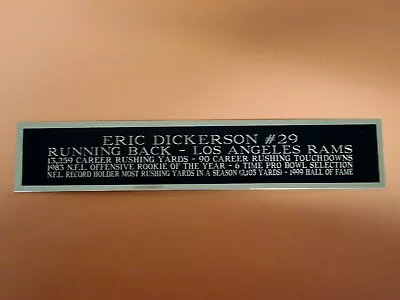 Eric Dickerson Rams Nameplate For A Football Mini Helmet Display Case 1.5  X 6  • $6.50