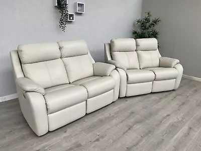 F.V.- G Plan KINGSBURY Leather 2 X 2 Seater Sofas Power Recliners - RRP £10032 • £2995