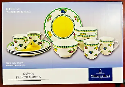 Villeroy & Boch French Garden Collection Premium Porcelain Set - 12 Piece Set • $161.50