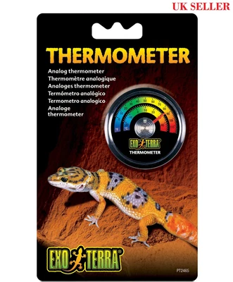 £4.99 • Buy Exo Terra Dial Thermometer Terrarium Temperature Gauge Reptile Lizard