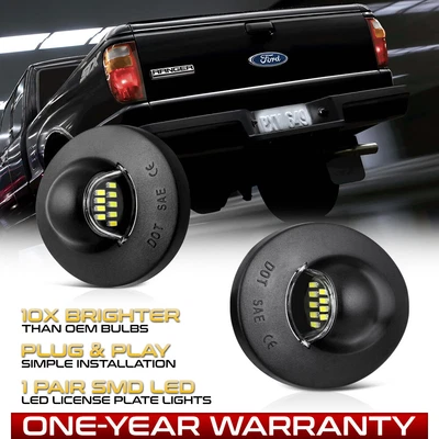 $10.99 • Buy SMD LED License Plate Lights Tag Lamps Housing 83-11 Ford Ranger Bronco Explorer