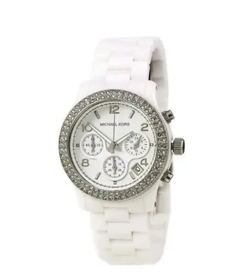 Michael Kors MK5188 Runway 38mm Dial White Ceramic Watch • £70