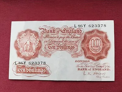 Bank Of England 10 Shilling Note - L.K. O'Brien - (L86Y) - See Description • £0.99