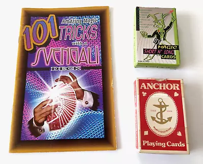 101 TRICKS WITH A SVENGALI DECK BOOK & DECKS - Gaff Card Magic Tricks • $3.72
