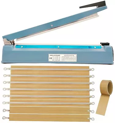 Impulse Heat Sealer 16 Inch Mylar Bag Sealer Heat Seal Machine 110v Manual H... • $94.47