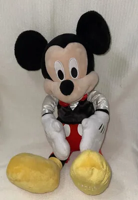 Disney 2016 Mickey Mouse 22” Plush Stuffed Toy With Tuxedo Top & Red Bow Tie • $17.65