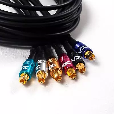 Van Damme TOSLINK 'Light-Pipe' Digital Audio Optical Cable. Metal Connectors • £10.01