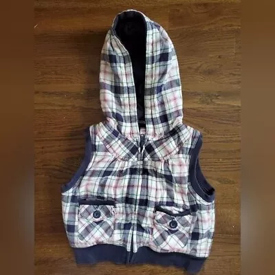 Vtg GYMBOREE Girls 5 Prep School Flannel Plaid Vest • $12