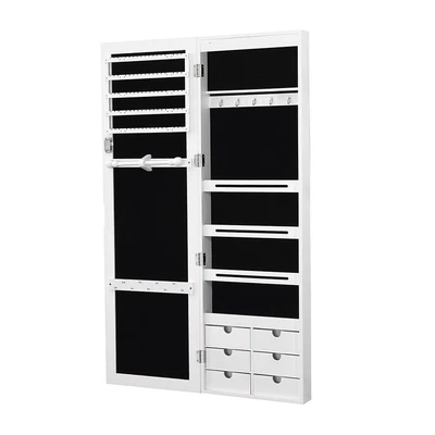 $139.99 • Buy Levede Jewellery Cabinet Full Length Mirror Mirrored Organizer Box Stand White