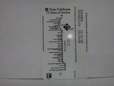 MTA MetroCard -A TRAIN CELEBRATES 75 YEARS OF SERVICE • $0.99
