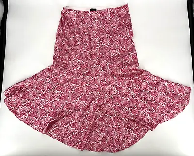 NWT J. Crew Skirt Satin Midi Fit & Flare Elastic Waist XL Style #B1741 Paisley • $26