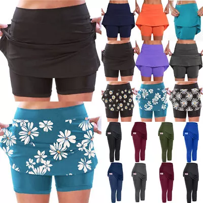 £11.29 • Buy Women's Active Skorts Performance Skirt Running Tennis Golf Workout Sport Short
