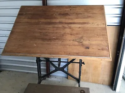Keuffel & Esser Co Cast Iron Industrial Drafting Drawing Table • $4000