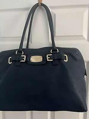 Michael Kors ~ Hamilton Weekender -Navy Pebbled Leather  Tote Bag • $29.99