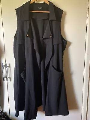 City Chic Black Sleeveless Jacket Size XXL/ 24 • $26
