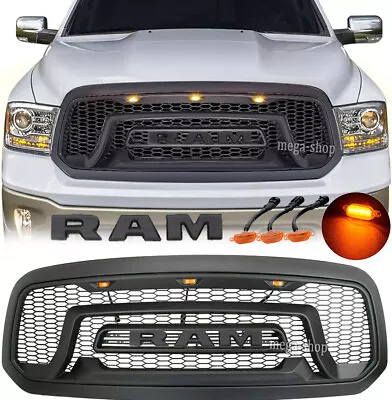 Grille For Dodge RAM 1500 2013-2018 Front Grill Upper Bumper W/Letters RAM & LED • $135.96