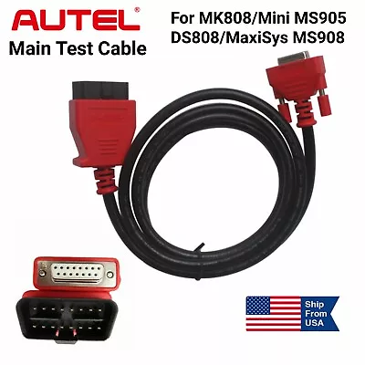 Autel MK808 OBD2 Main Test Cable For Autel MS908/MK908P/MX808/DS808 • $14.99