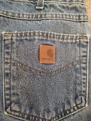 Carhartt Flannel Lined Jeans Relaxed Fit 34x32 Good Work Jeans • $15