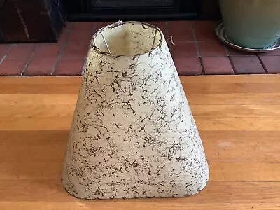 Vtg Fiberglass Mid-Century Modern Splattered Pattern Lamp Shade With Whip Stitch • $39.20