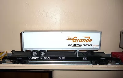 Mth 20-98128 O Scale Denver Rio Grande Flat Car W 40ft. Trailers / Box D&rgw • $62