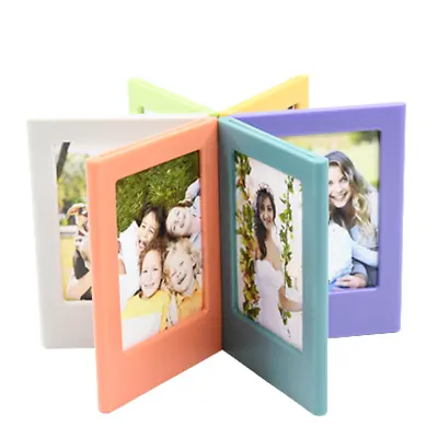 10 Pack 3 Inch Mini Magnetic Photo Picture Frame Stack Up Colorful No Glass • $16.82