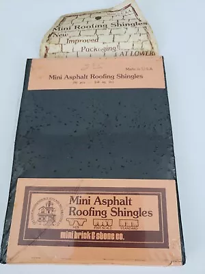 $22.37 • Buy Vintage Dollhouse Mini Asphalt Roofing Shingles Black Hex Shape 96 Pieces Pack