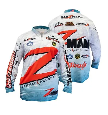 Z-Man Tournament Fishing Jersey Pro Zman Bassmaster Tournament Jersey Shirt • $54.08