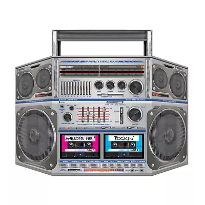 Awesome 80s Stand-Up Cardboard Boom Box Props BIRTHDAY PARTY Ghetto Cassette • $9.49