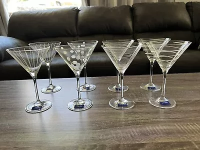 Mikasa Cheers Martini Glasses Set Of 8 - 10oz. Glasses (NEW - Never Used) • $75