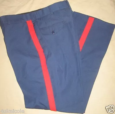 Marine Corps USMC NCO Blood Stripe Dress Blues Uniform Trousers Pants 33 R DSCP • $42