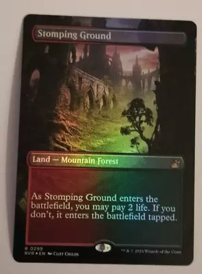 Stomping Ground Borderless FOIL NM/M Magic The Gathering Ravnica Remastered MTG • $19.95