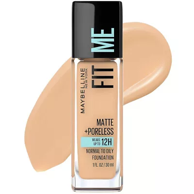 Maybelline Fit Me Matte+Poreless Liquid Oil-Free Foundation Makeup Natural Beige • $9.99