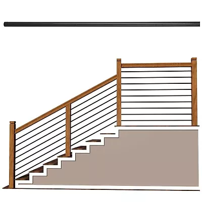 5 Ft X 5/8 In Wrought Stair Iron Baluster For Staircase 5 Pack Matte Black • $115.99