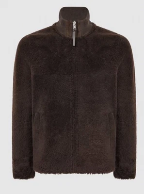 £599 • Buy Reiss Men’s Howick Reversible Shearling Jacket Brown Size M Rrp £960