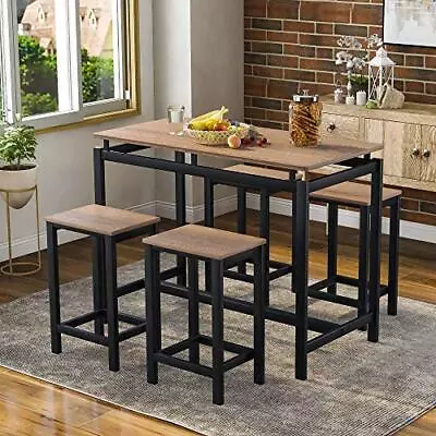 5-Piece Counter Height Industrial Dining Small Space Chairs Kitchen Table ... • $245.81