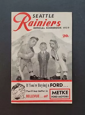 Seattle Rainers Vs Vancouver Mounties PCL League Scorecard • $32