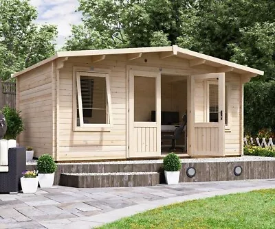 Garden Log Cabin Man Cave Home Office Kit Wooden Summer House Severn 5m X 3m • £4204.99
