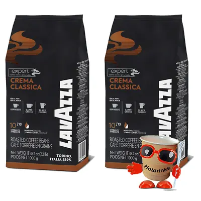 2kg (2 X 1kg) LavAzza Crema Classica Coffee Espresso Beans **TWIN PACK OFFER** • £24