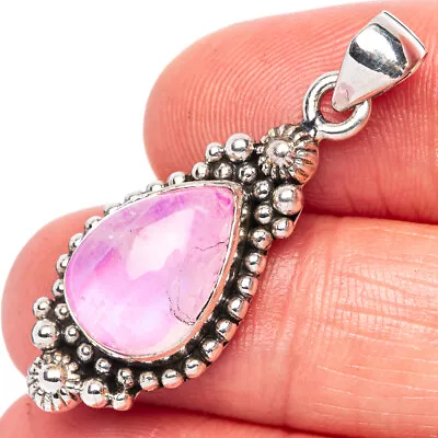 Pink Moonstone 925 Sterling Silver Pendant 1 3/8  Ana Co P42416 • $21.99