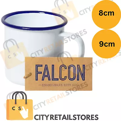 NEW Tea Mug Falcon Enamel White Tea Party GB 8cm 9cm • £6.92